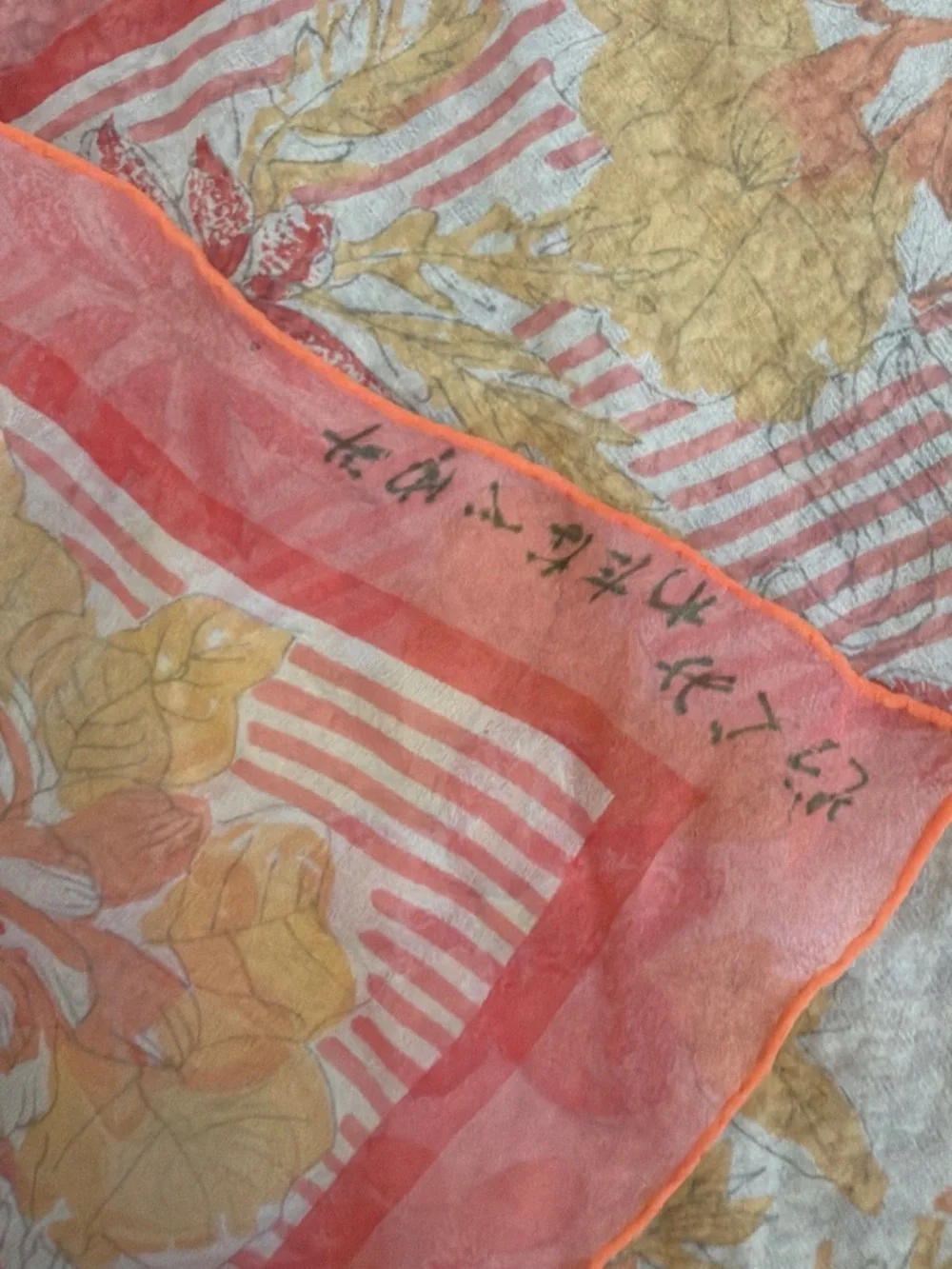 Vintage Vera Neumann 100% Silk Floral Scarf
